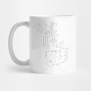 Woman face with butterflies Mug